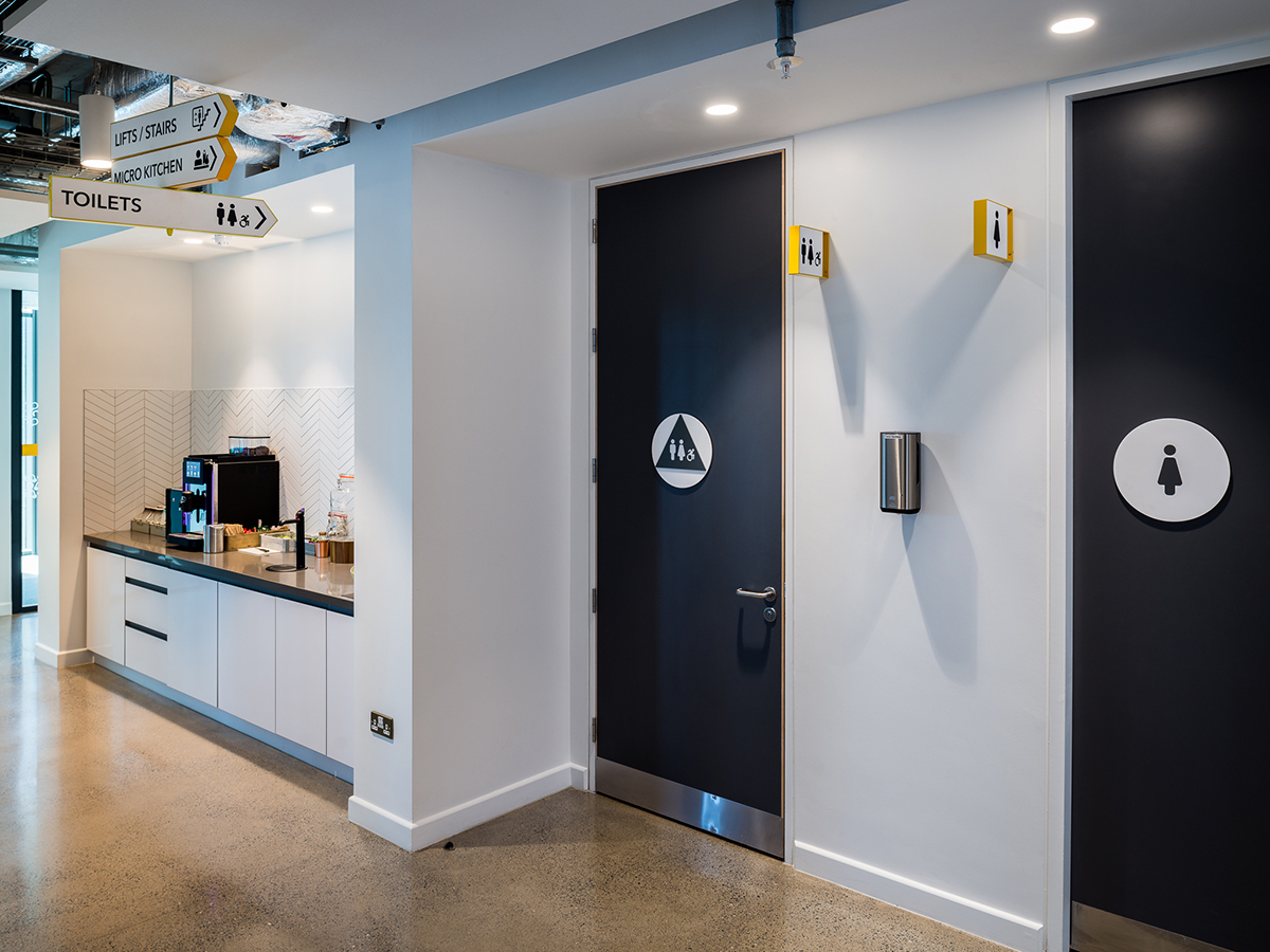 LinkedIn EMEA Office Dublin Wayfinding and washroom signage, LinkedIn EMEA Office Dublin