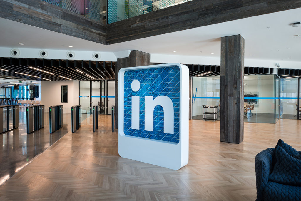 3D Branding_LinkedIn Office Dublin_Crafted Logo_Experiential Office Design